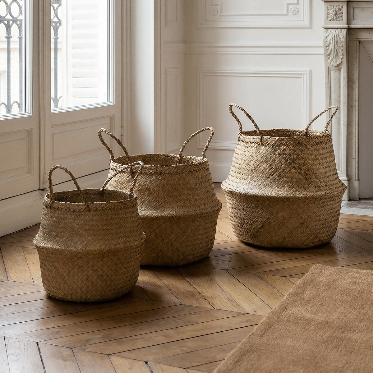 Lot 3 paniers de rangement Belly S-M-L