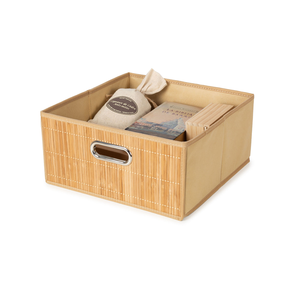 Cube de rangement en bambou Anji