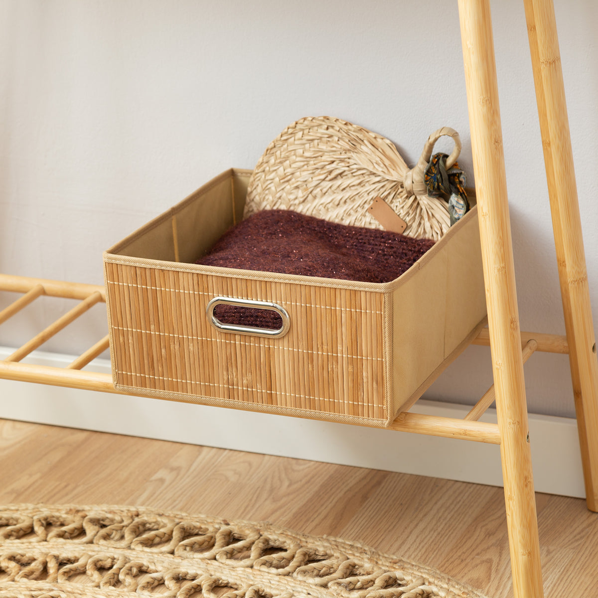 Cube de rangement en bambou Anji