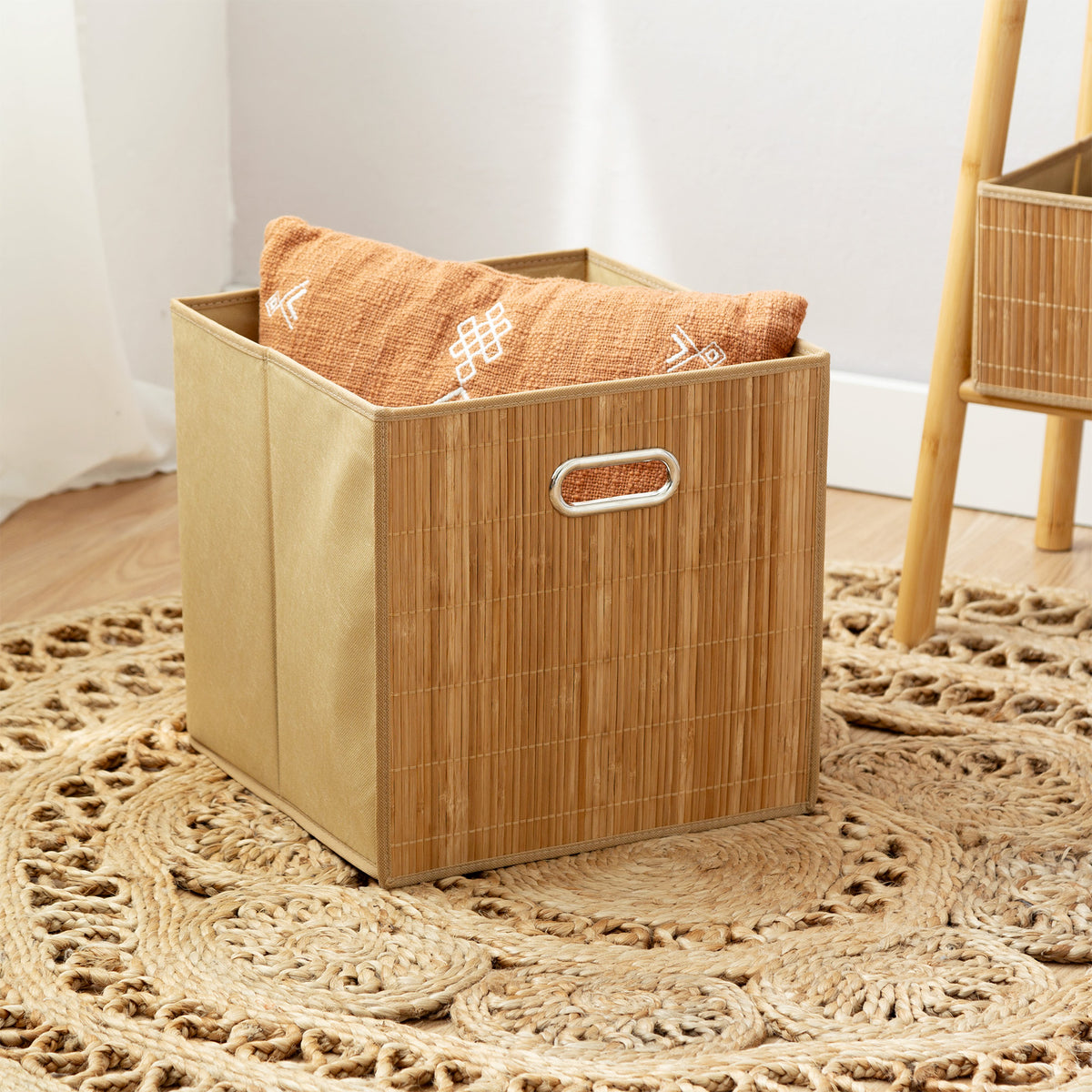 Cube de rangement en bambou Anji