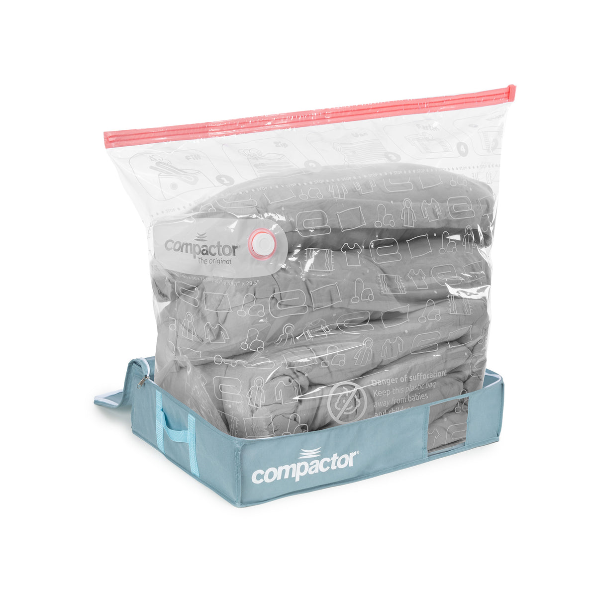 Lot 3 housses rangement sous vide L