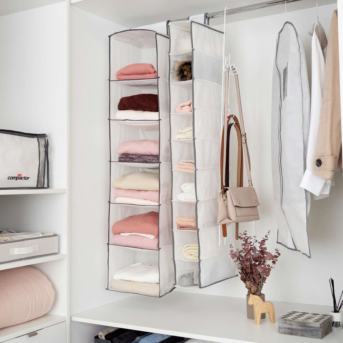 Life white and gray 6-tier hanging shelf