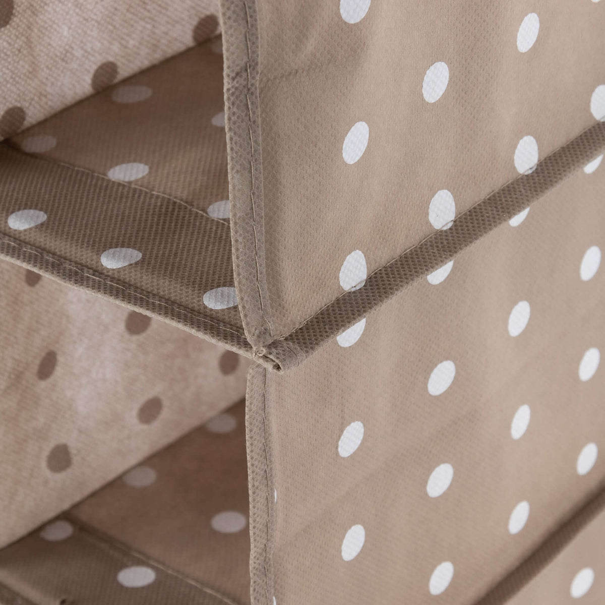 Rivoli taupe 9-tier hanging shelf
