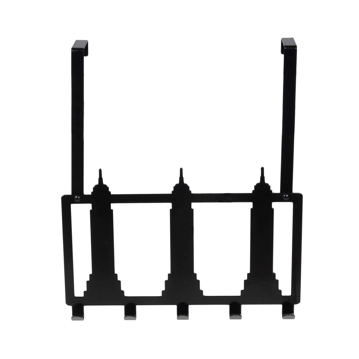 Patère de porte en métal Empire State noire