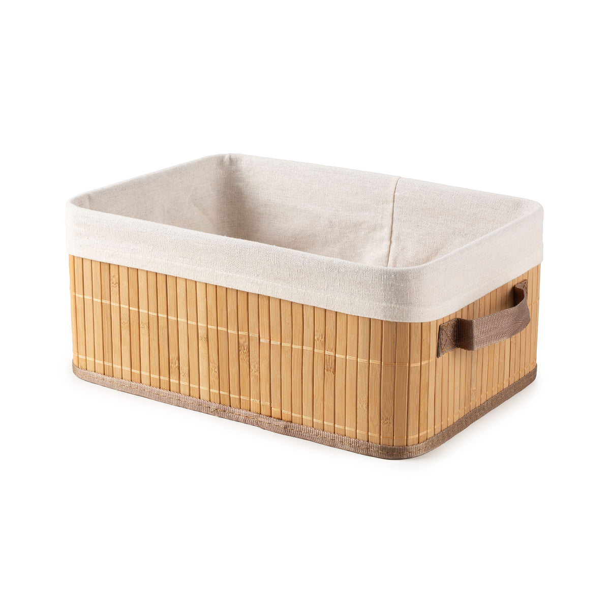 Panier de rangement pliable en bambou