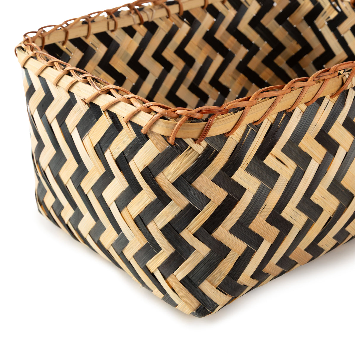 Panier de rangement bambou tressé M