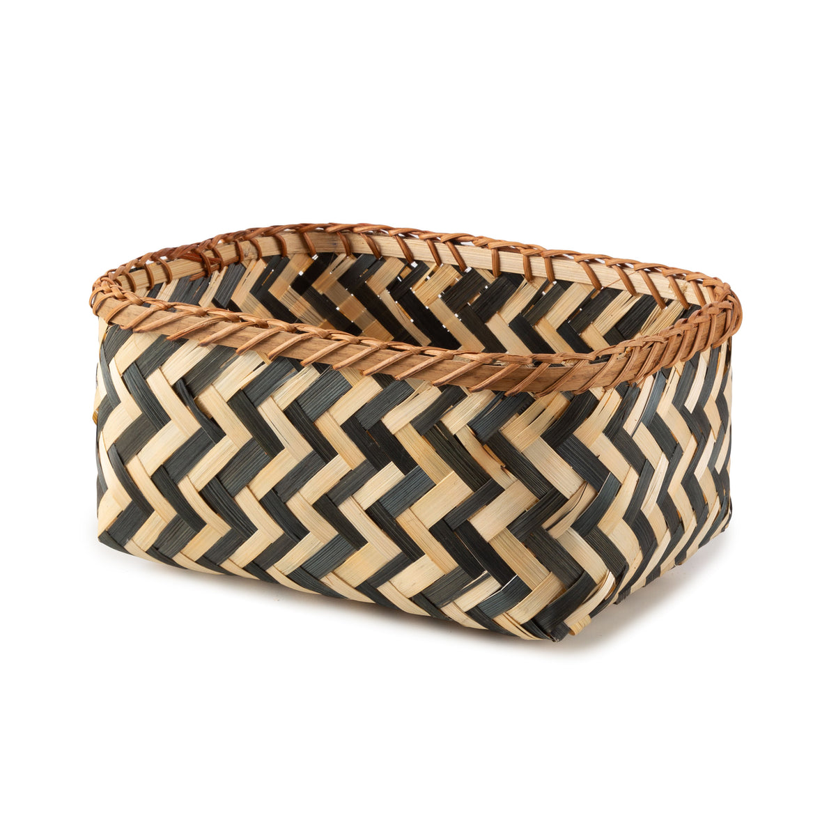 Panier de rangement bambou tressé M