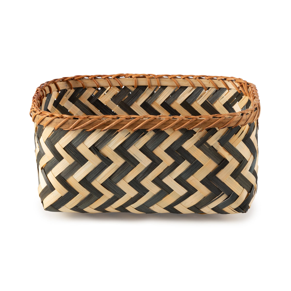 Panier de rangement bambou tressé M