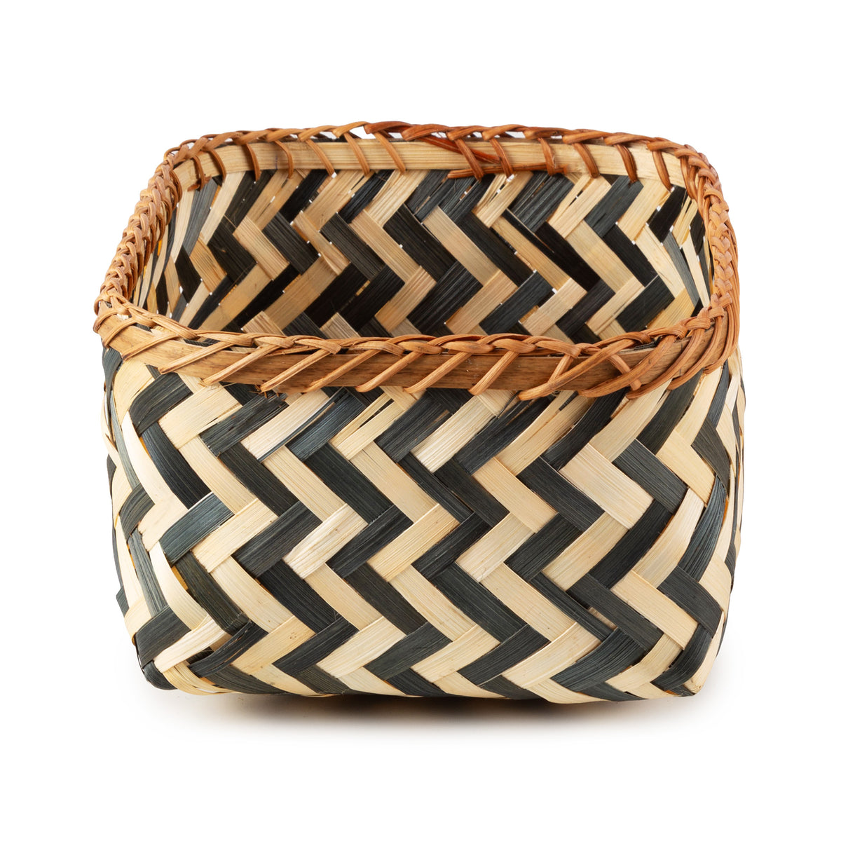 Panier de rangement bambou tressé M