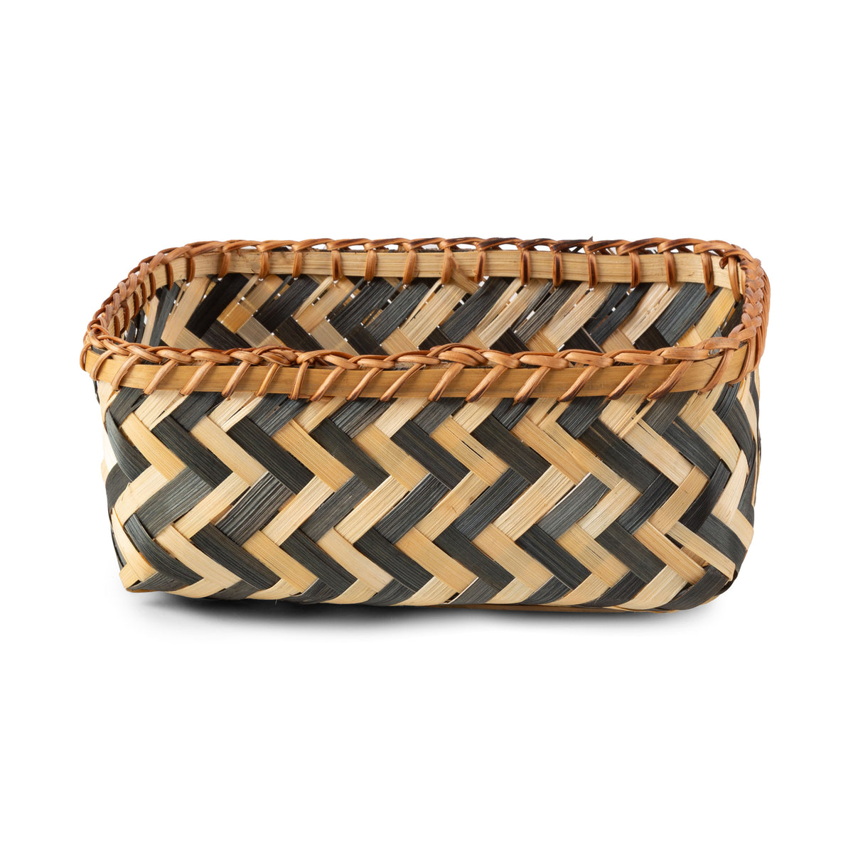 Panier de rangement bambou tressé S