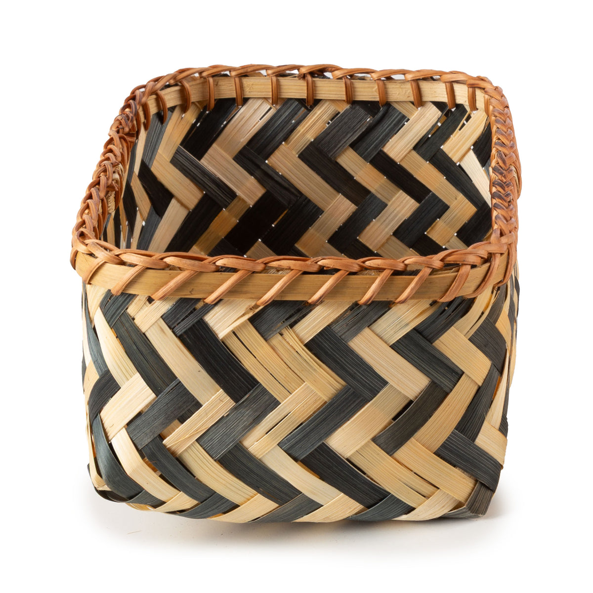 Panier de rangement bambou tressé S