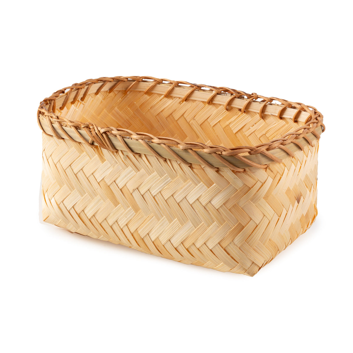 Panier de rangement bambou tressé M
