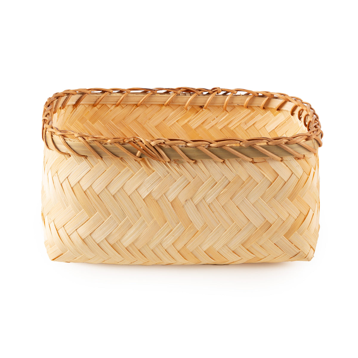 Panier de rangement bambou tressé M