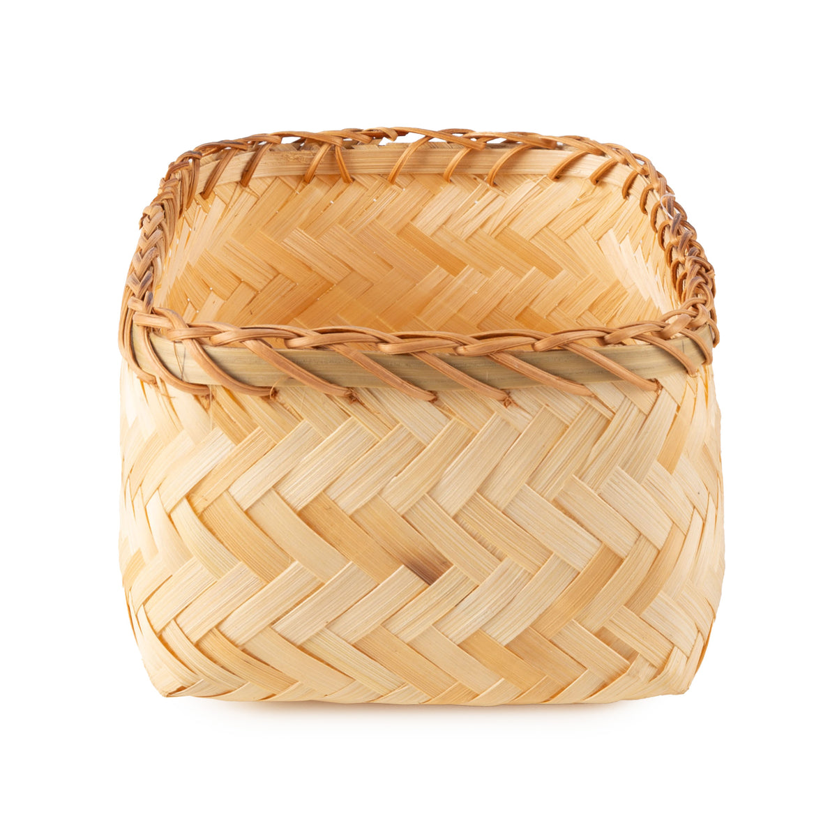 Panier de rangement bambou tressé M