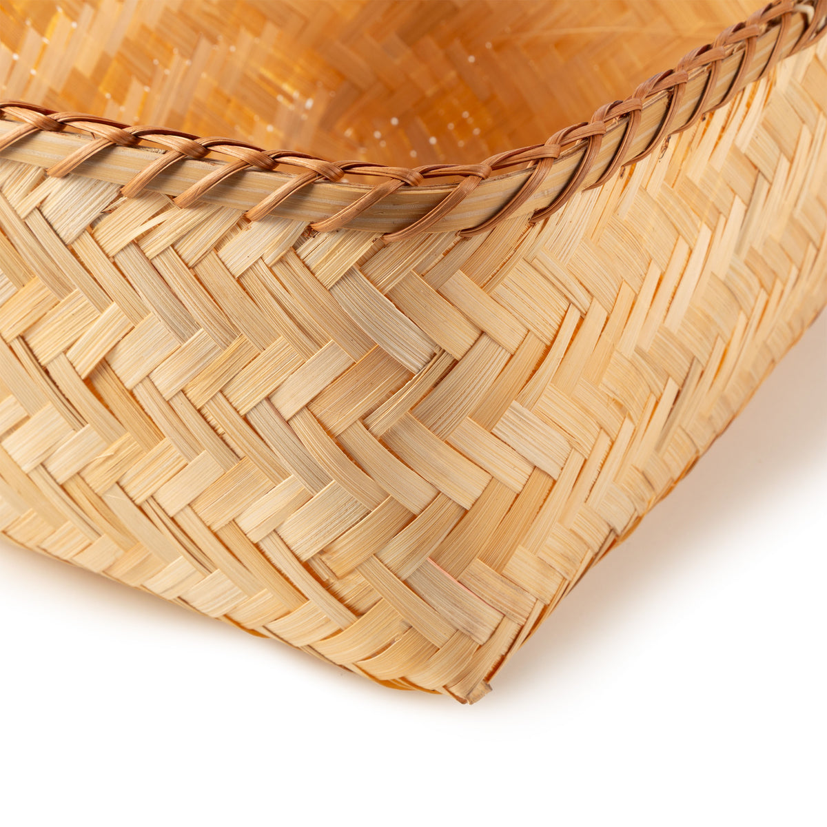 Panier de rangement bambou tressé S