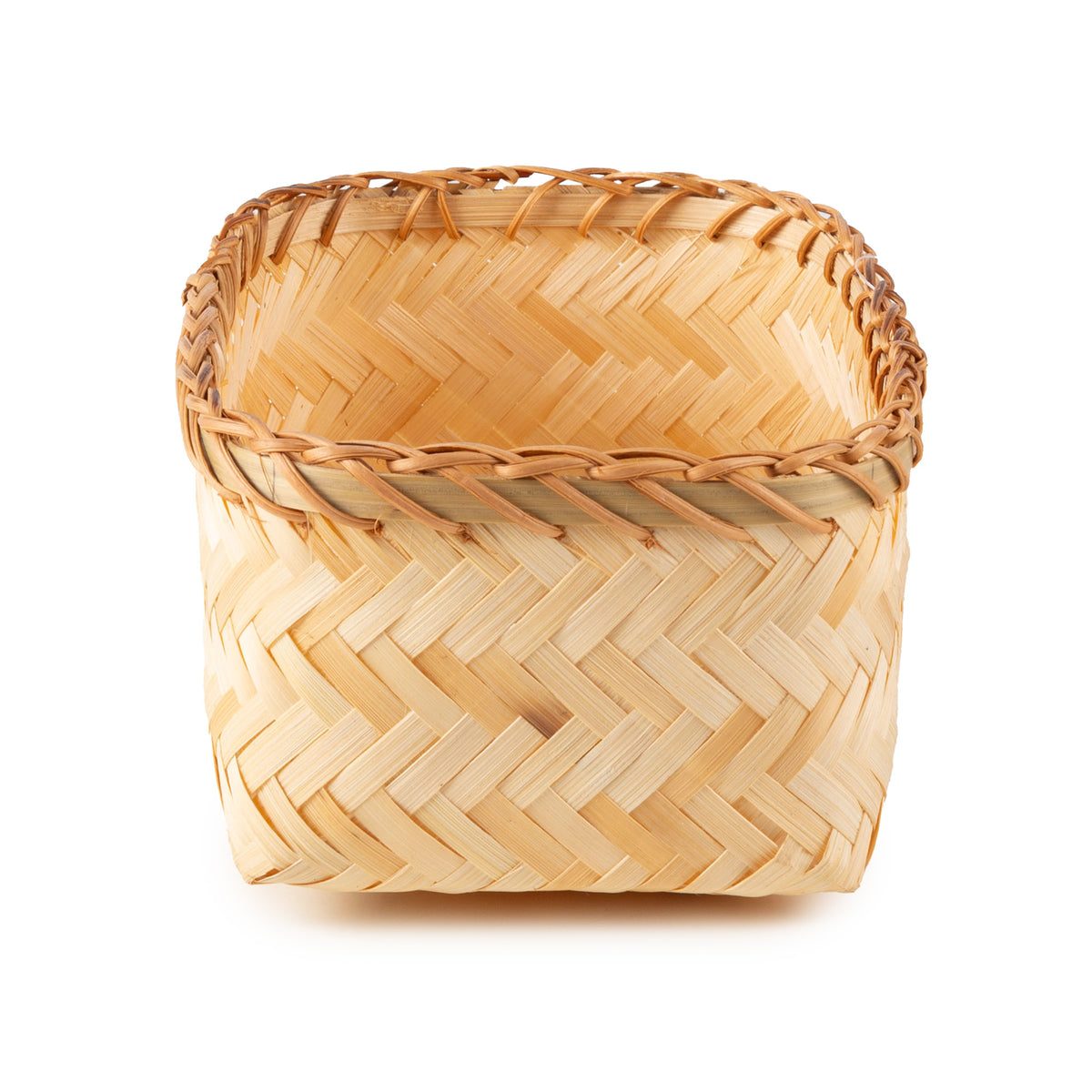 Panier de rangement bambou tressé S