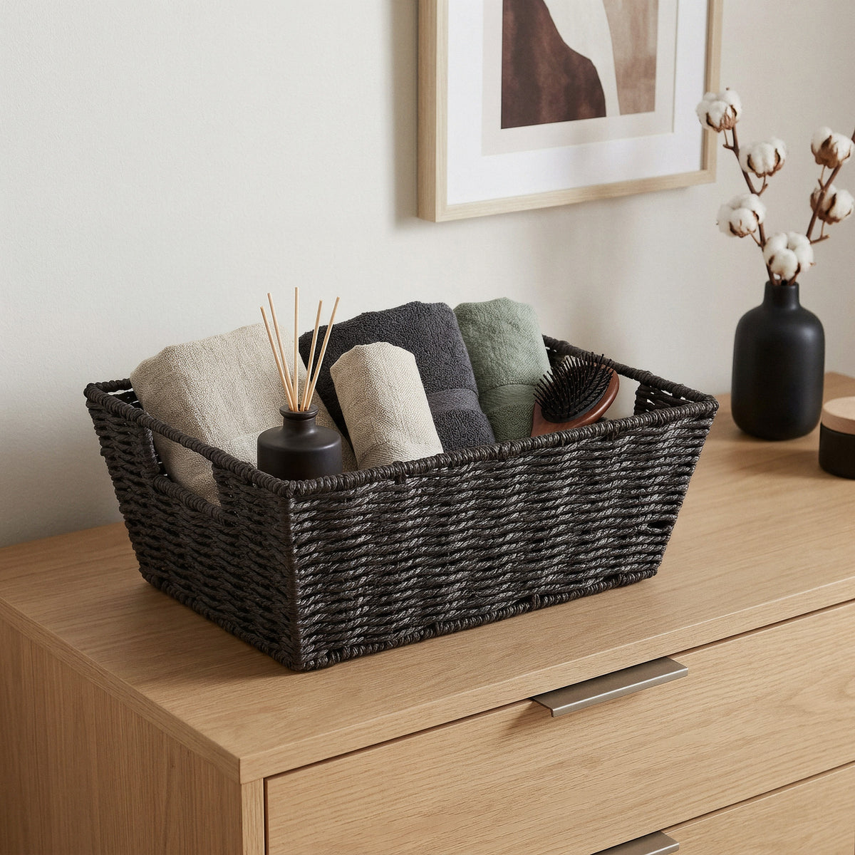 Panier de rangement papier tressé Etna