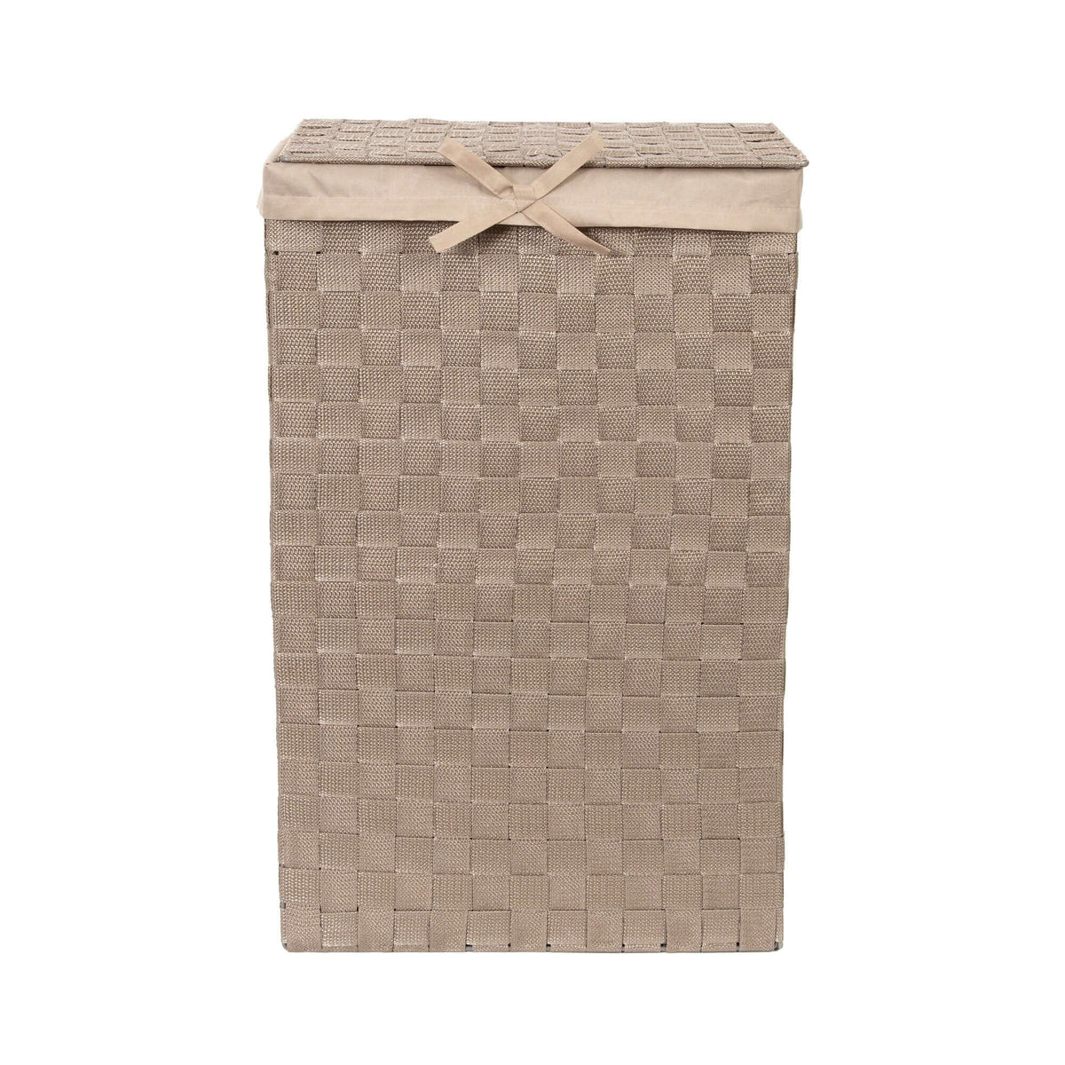Panier à linge rectangulaire avec couvercle Stan taupe