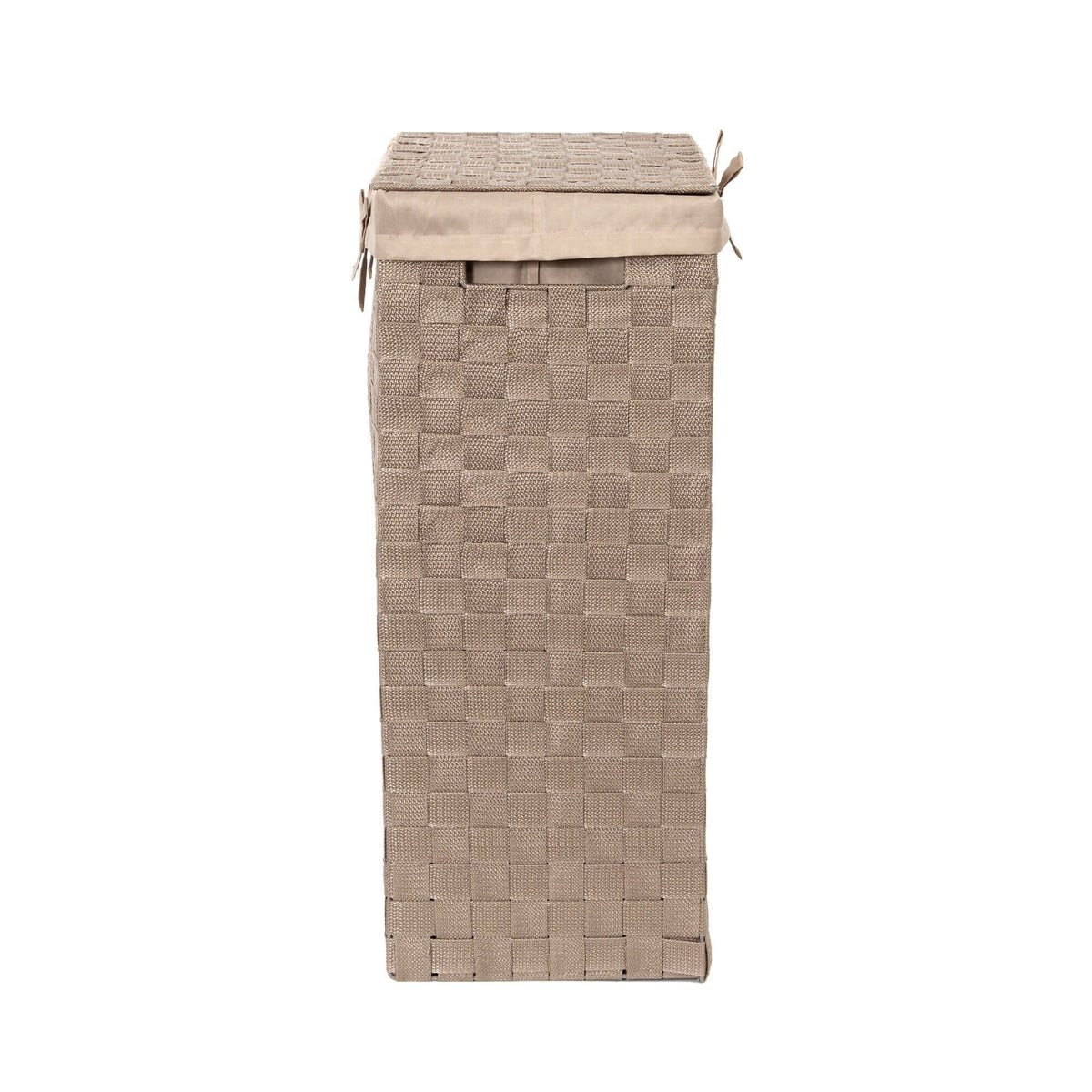 Panier à linge rectangulaire avec couvercle Stan taupe