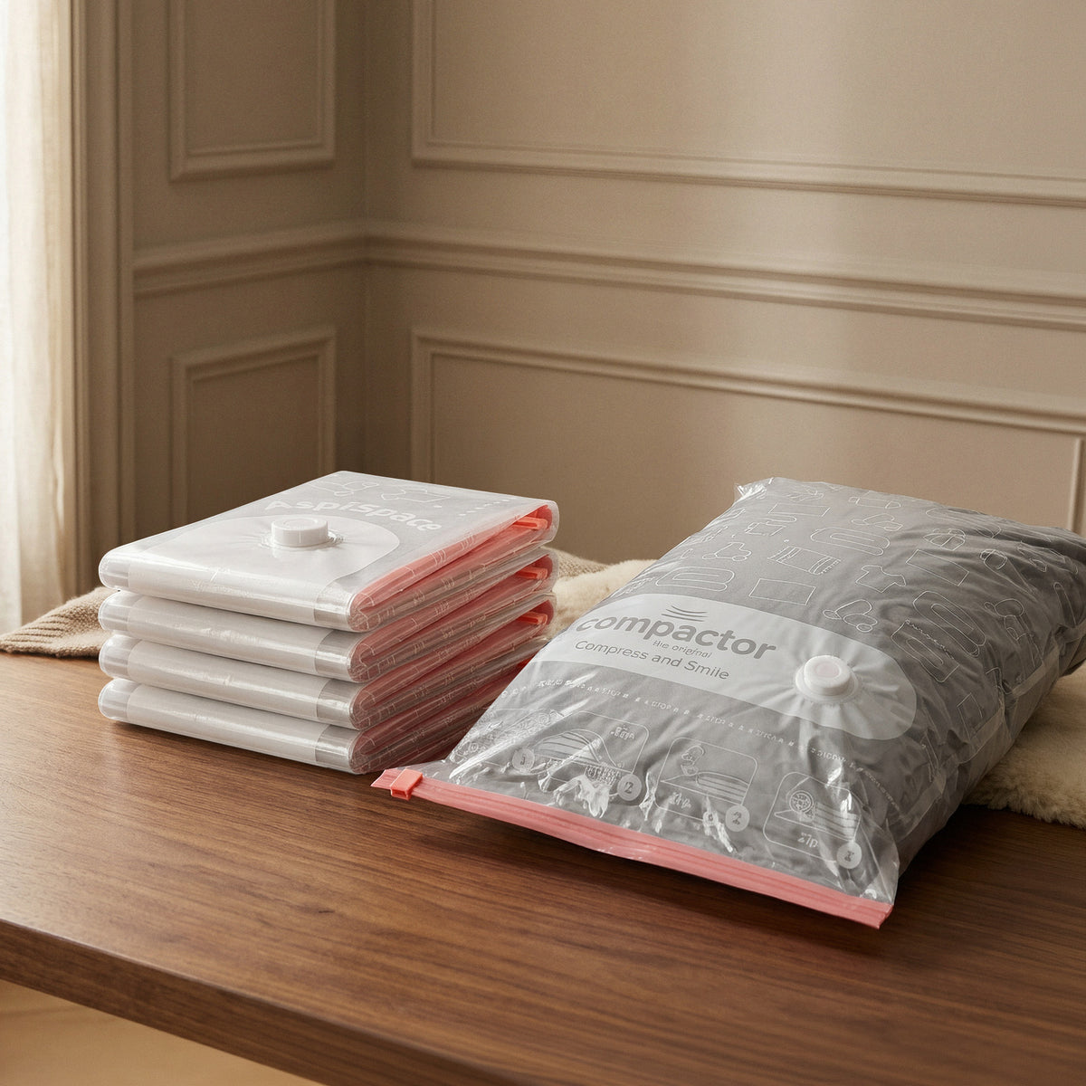 Lot 5 sacs rangement sous vide Aspispace