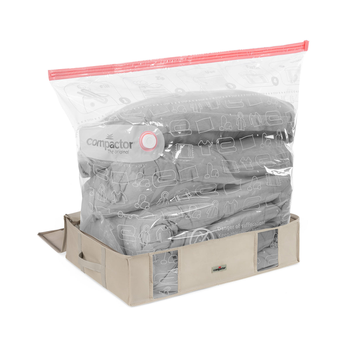 Housse de rangement sous vide L