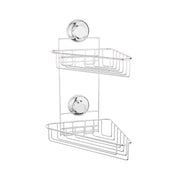 Double étagère d'angle ventouses