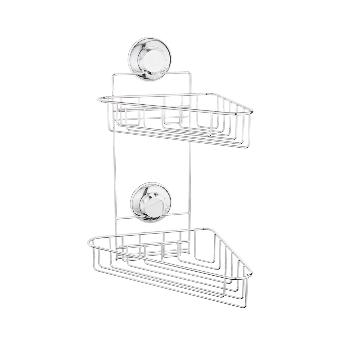 Double étagère d'angle ventouses