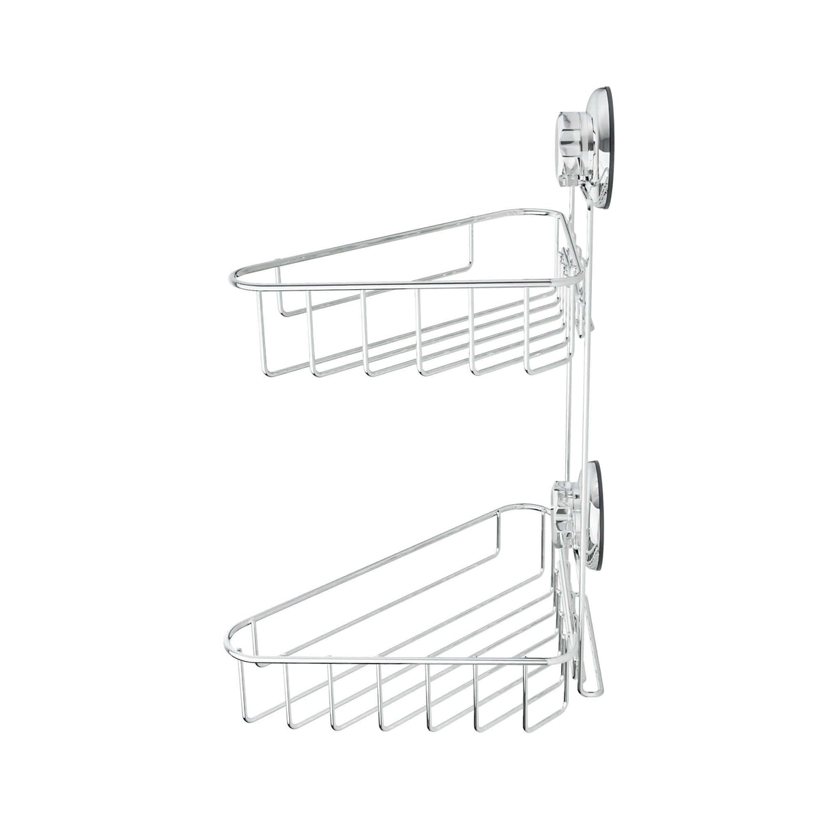 Double étagère d'angle ventouses