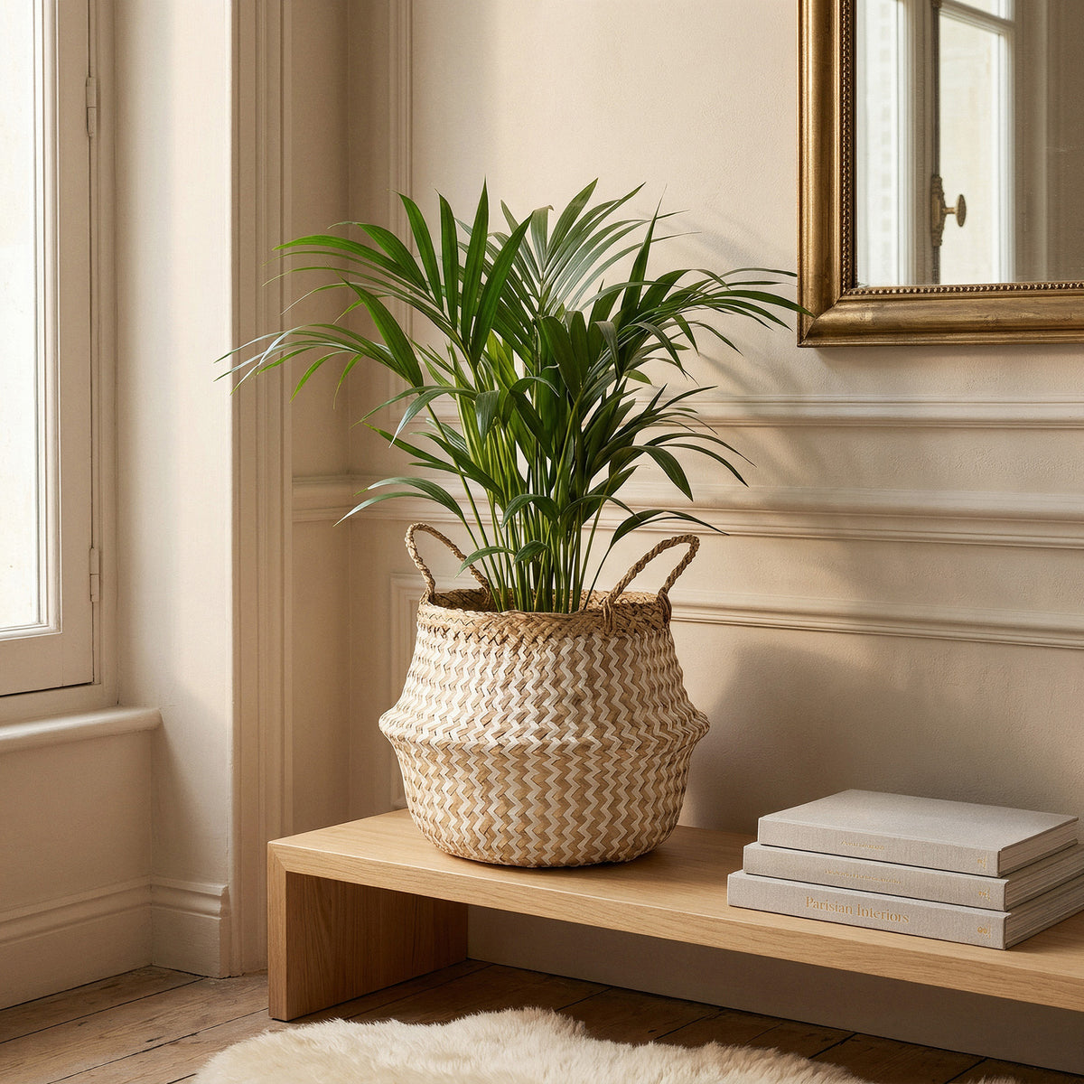 Panier de rangement naturel Belly L