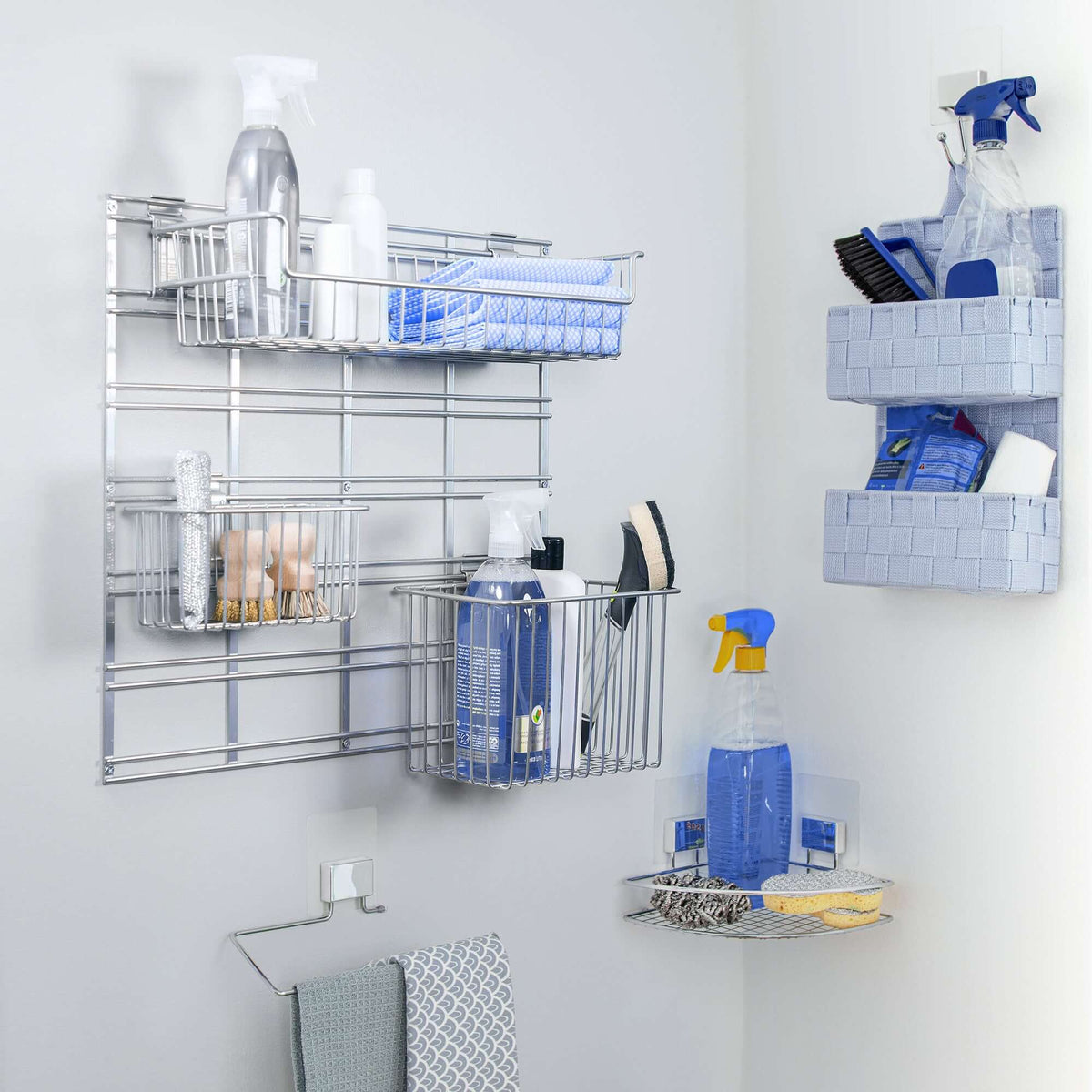 Small blue Bristol hanging shelf