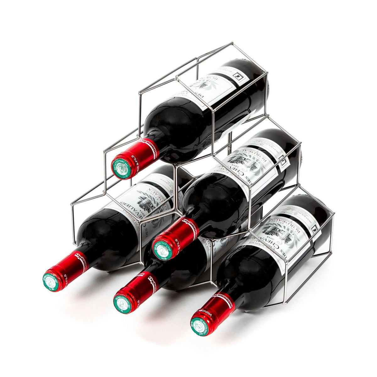 Range bouteilles en métal Hexa