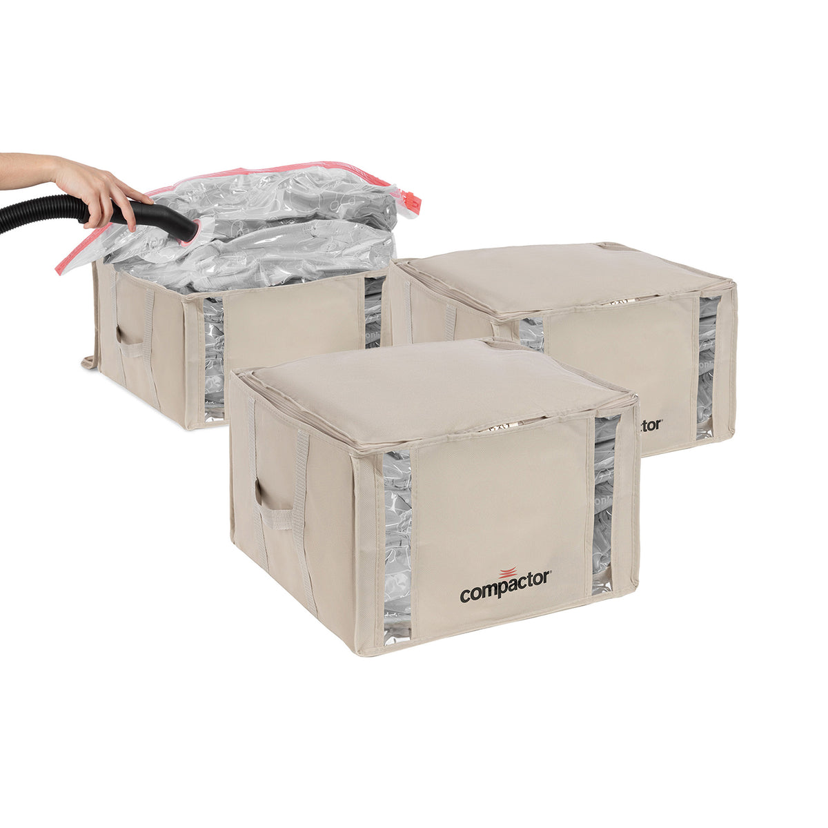 Lot 3 housses rangement sous vide M
