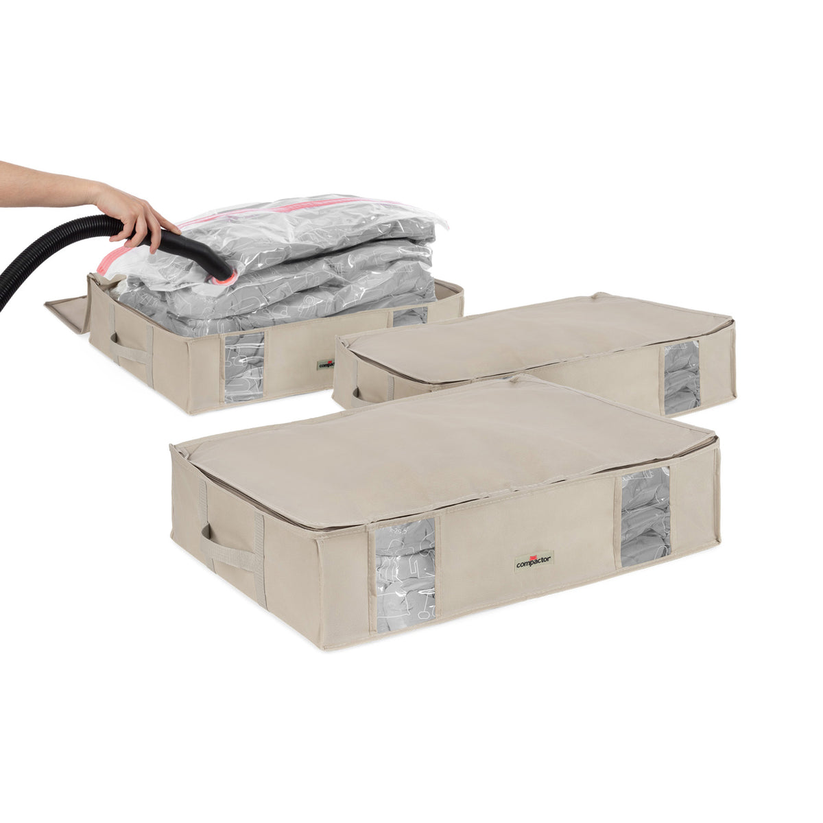 Lot 3 housses rangement sous vide L