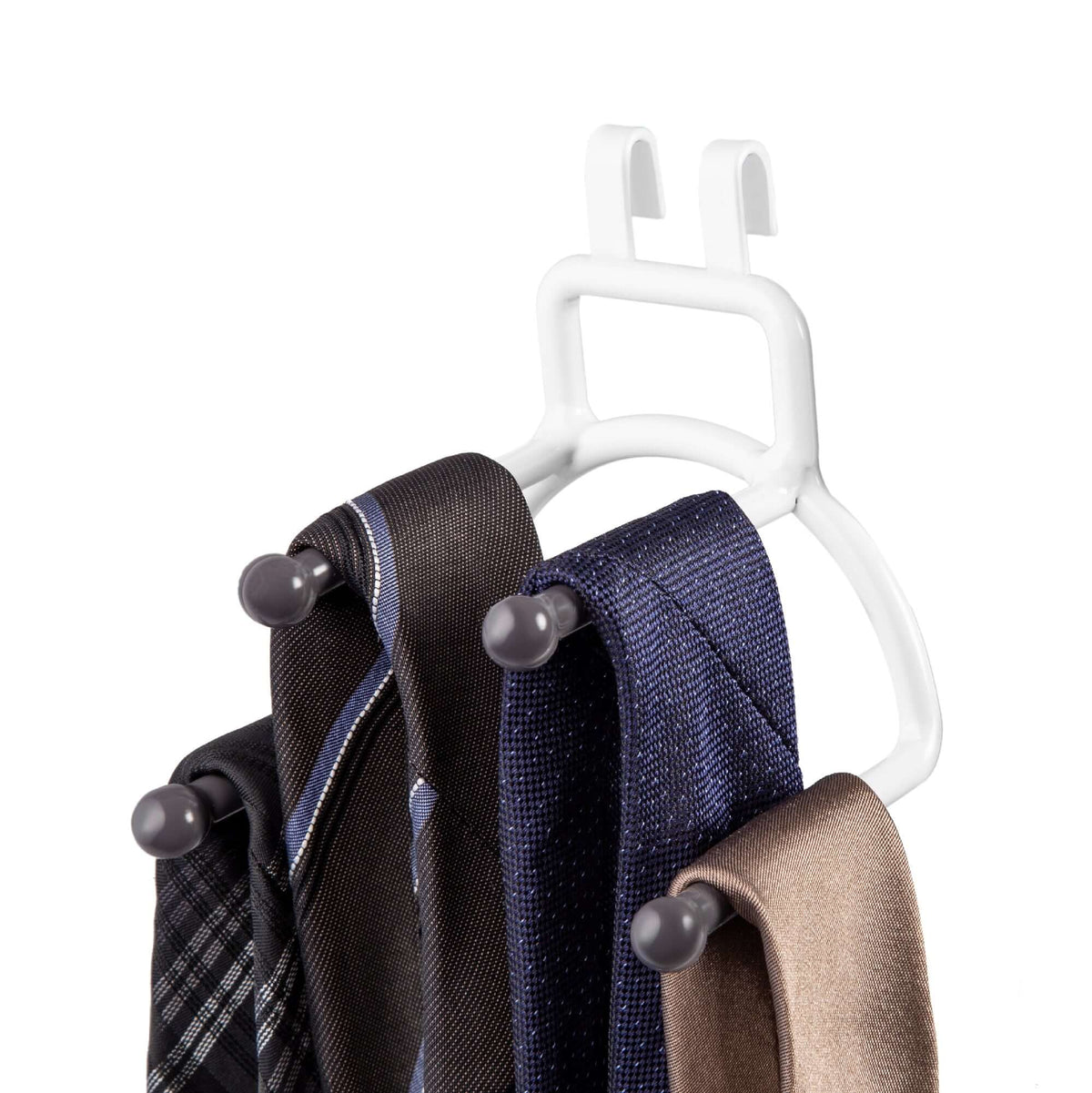 Set of 2 white scarf and tie holders for Xtend system
