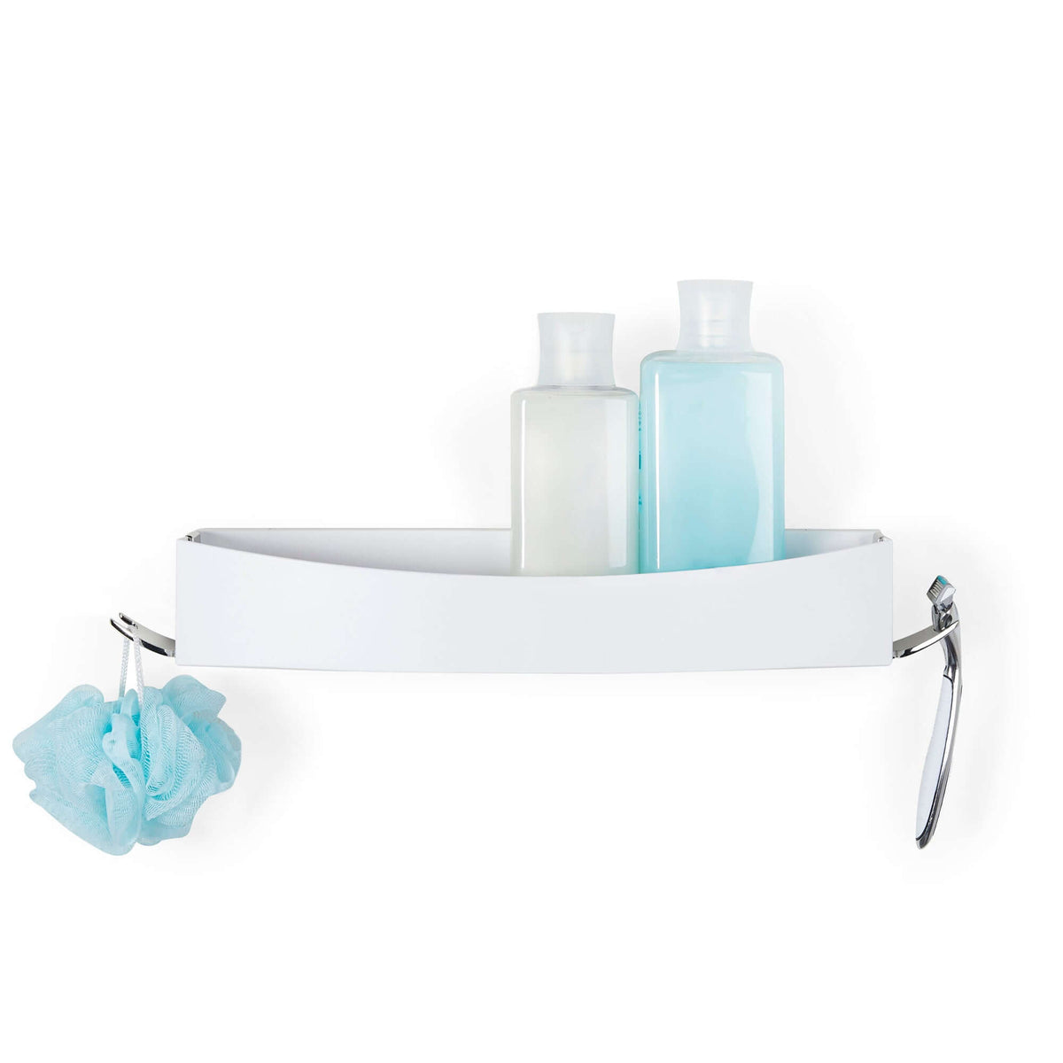 Etagère de douche sans perçage Clever blanche