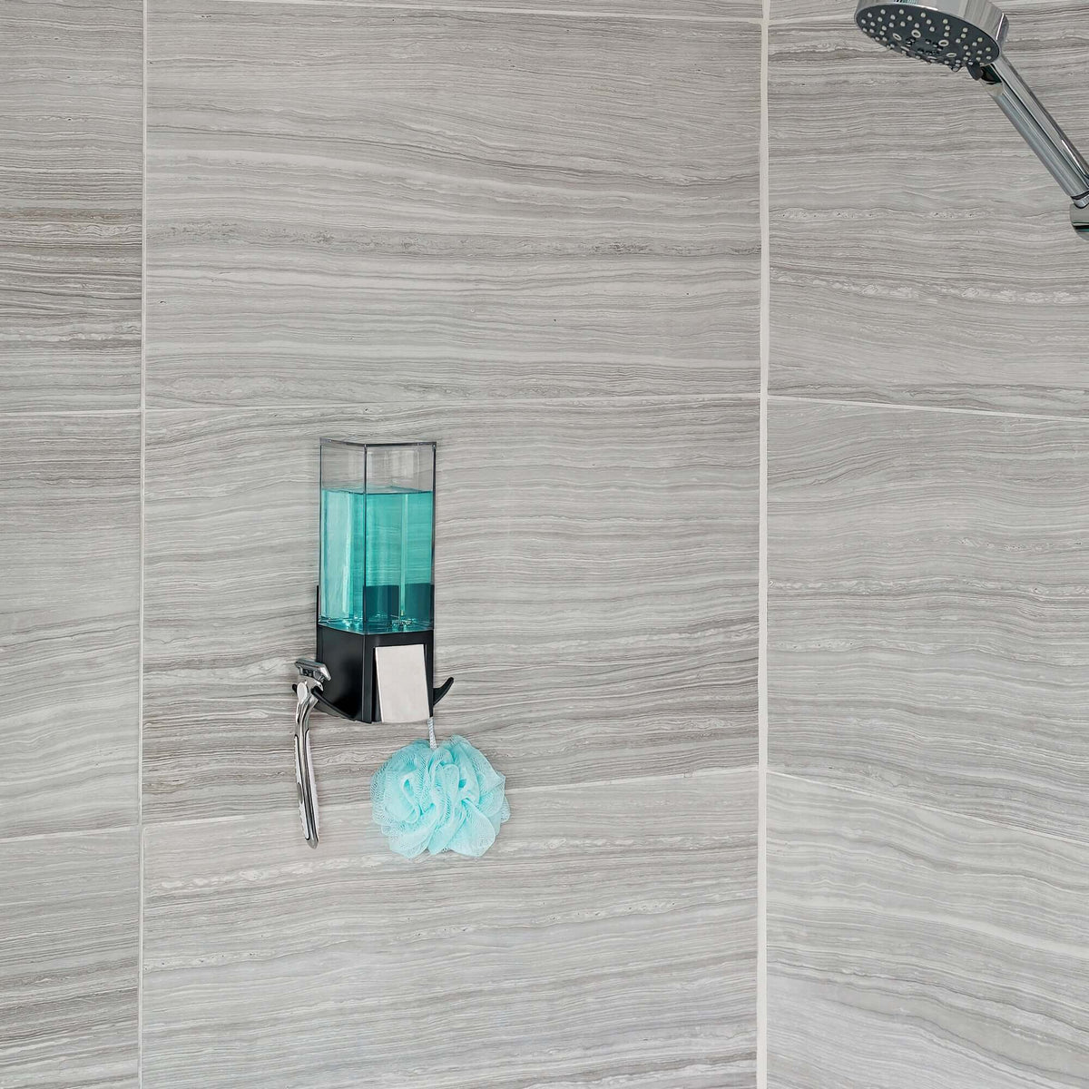 Dispenser di sapone da parete ricaricabile Clever nero