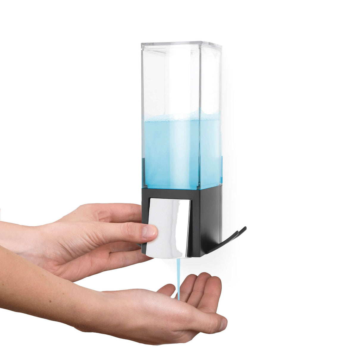 Dispenser di sapone da parete ricaricabile Clever nero