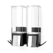 Double distributeur de savon mural rechargeable noir