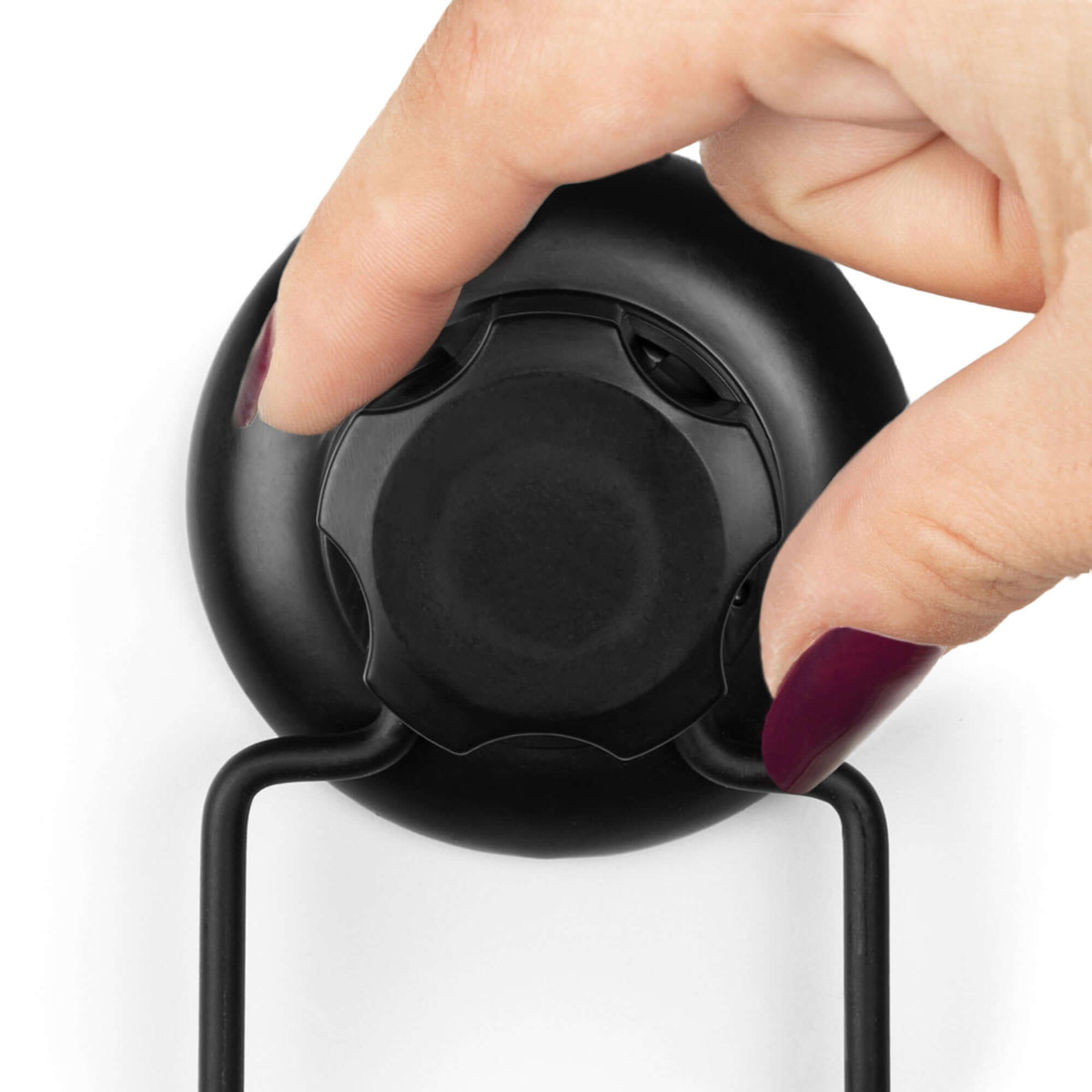 Gancio doppio a ventosa Bestlock Black nero