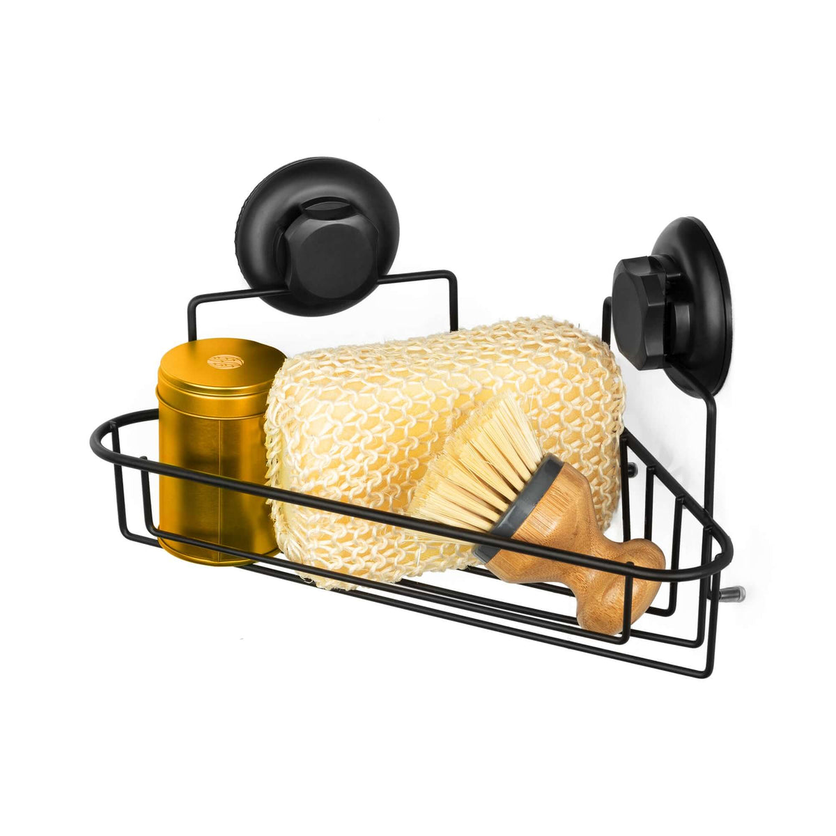 Etagère d'angle ventouses auto-adhésives