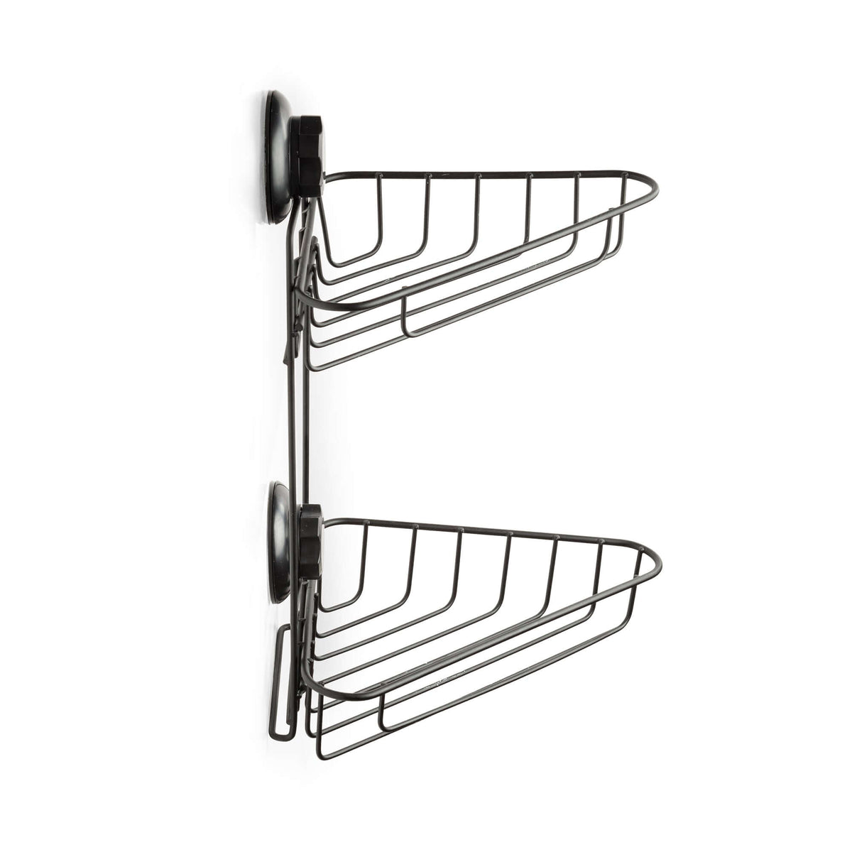 Double étagère d'angle ventouses