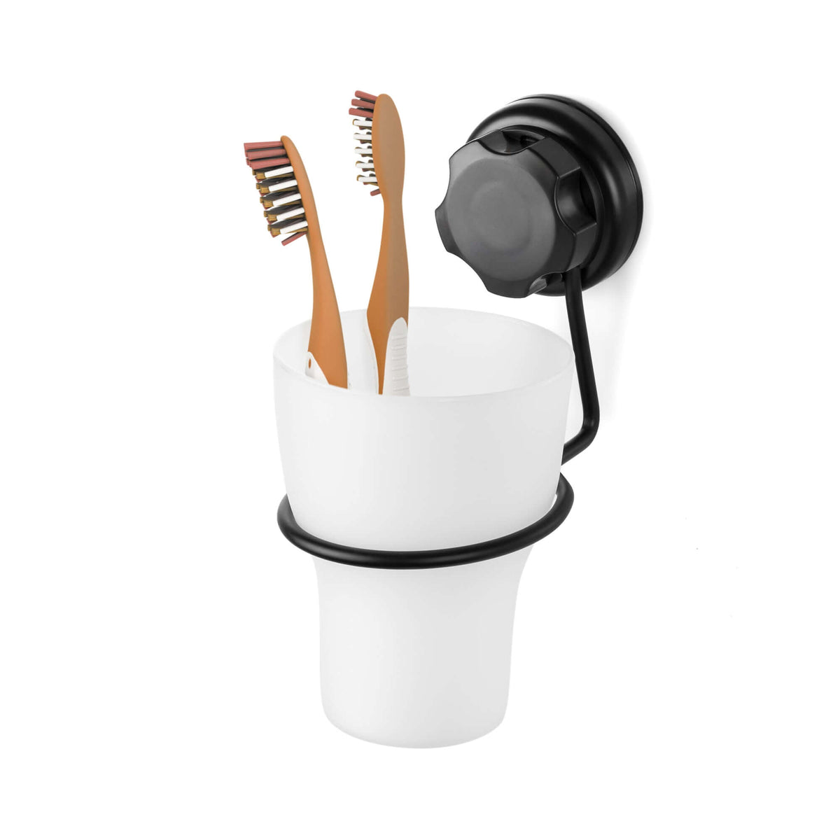 Porte brosses à dents ventouse noir