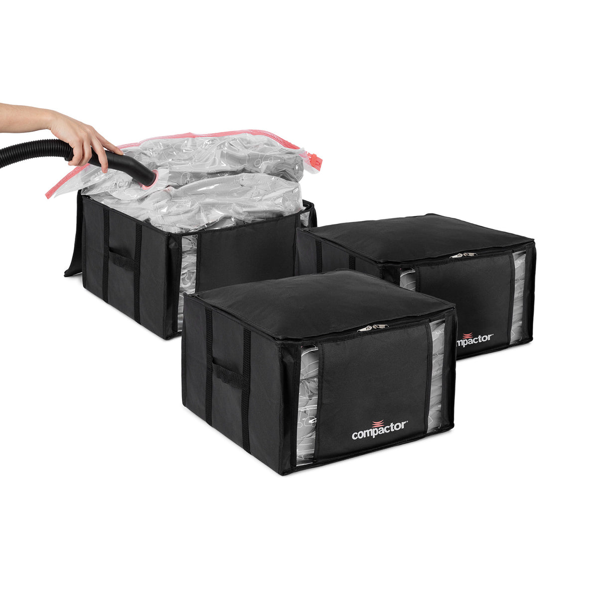 Lot 3 housses rangement sous vide M