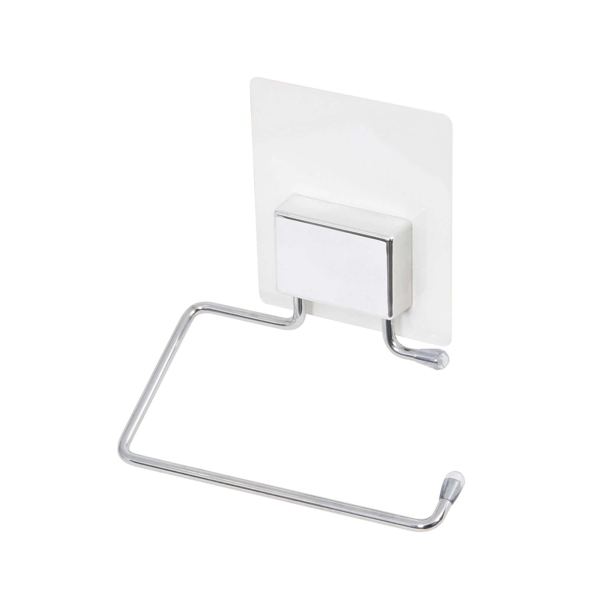 Porte papier toilette auto-adhésif chrome