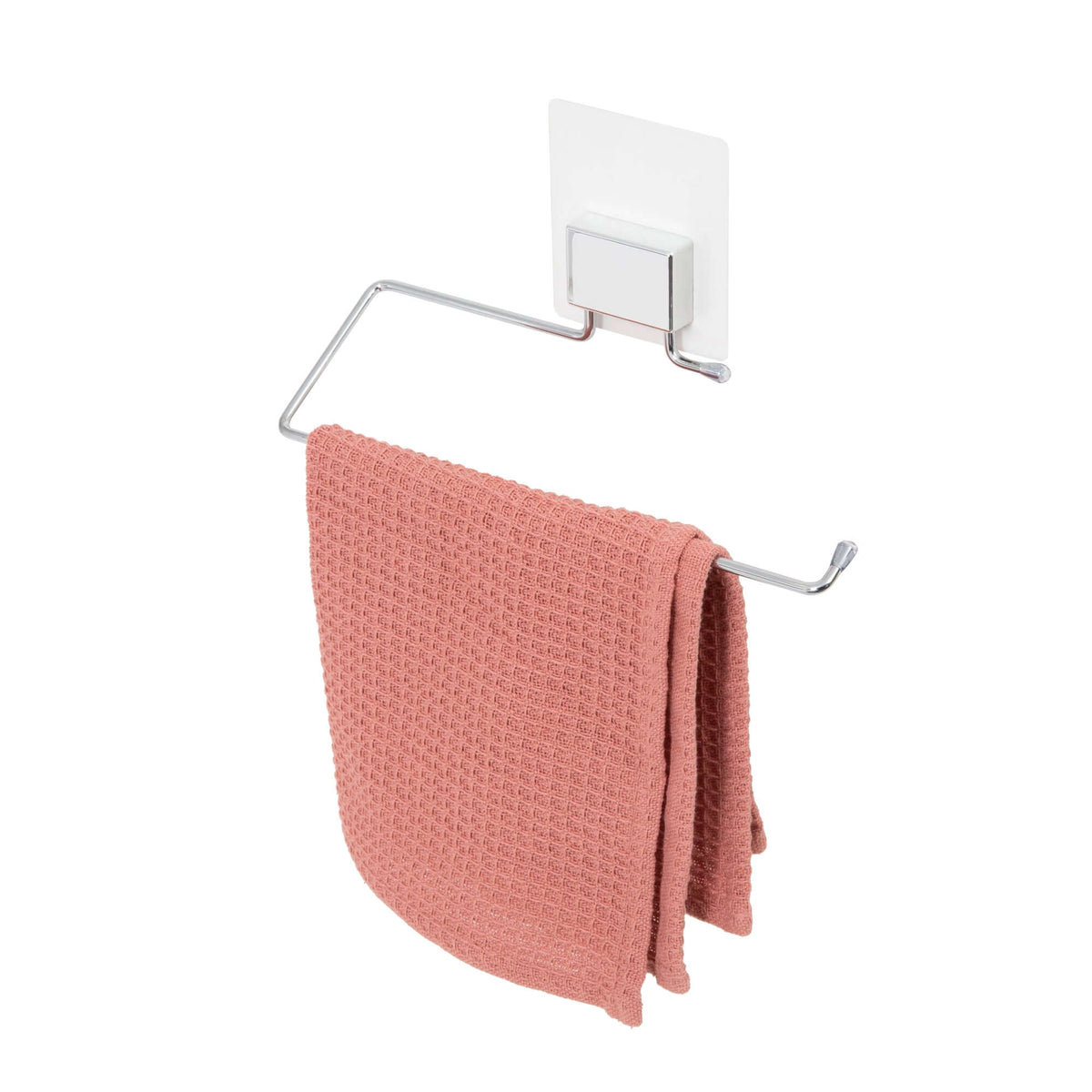 Porte serviette auto-adhésif chrome