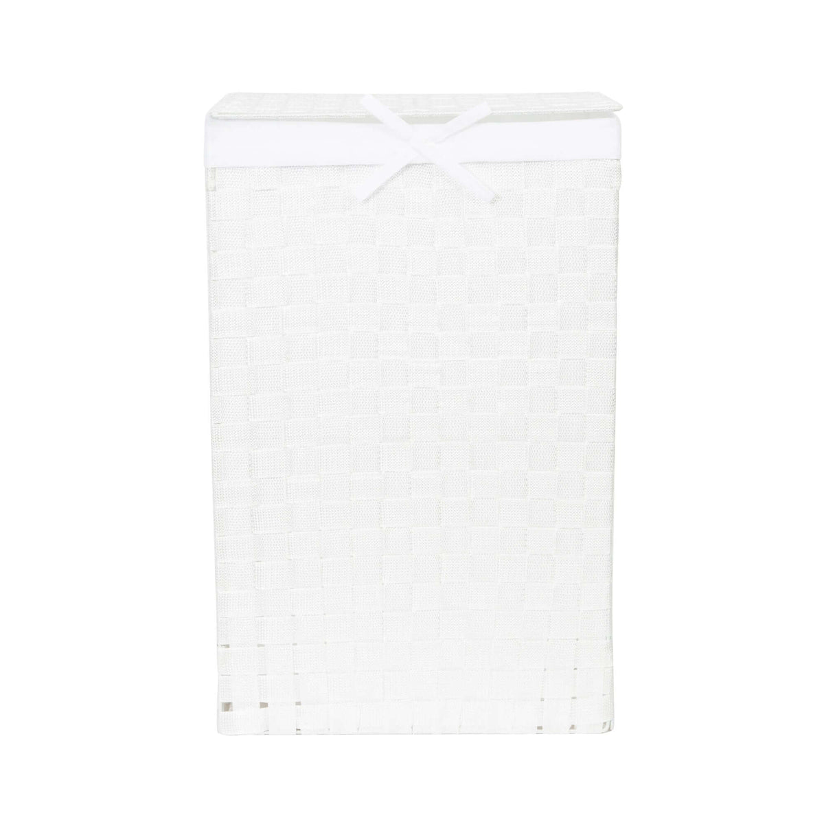 Panier à linge carré avec couvercle Stan Blanc