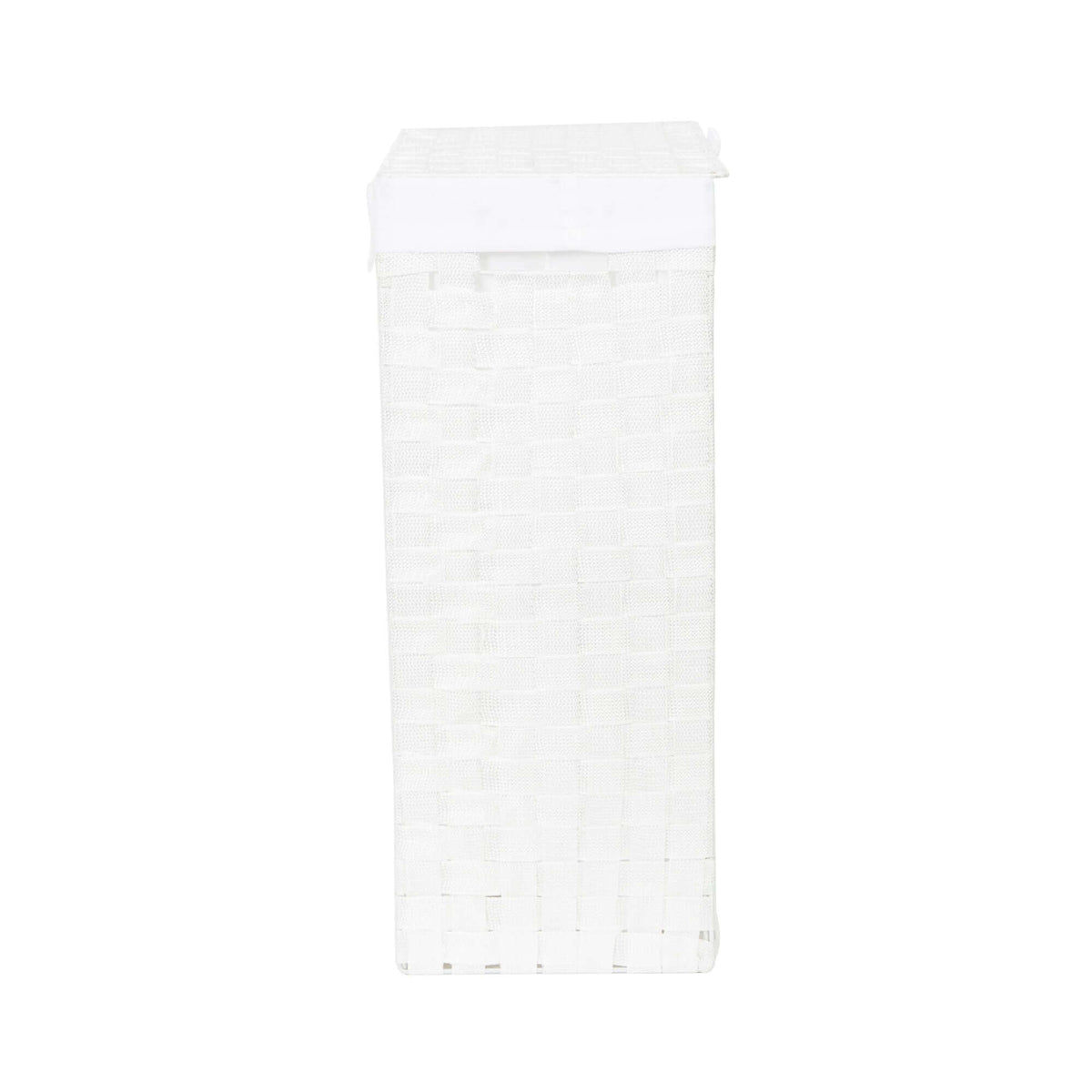 Panier à linge carré avec couvercle Stan Blanc