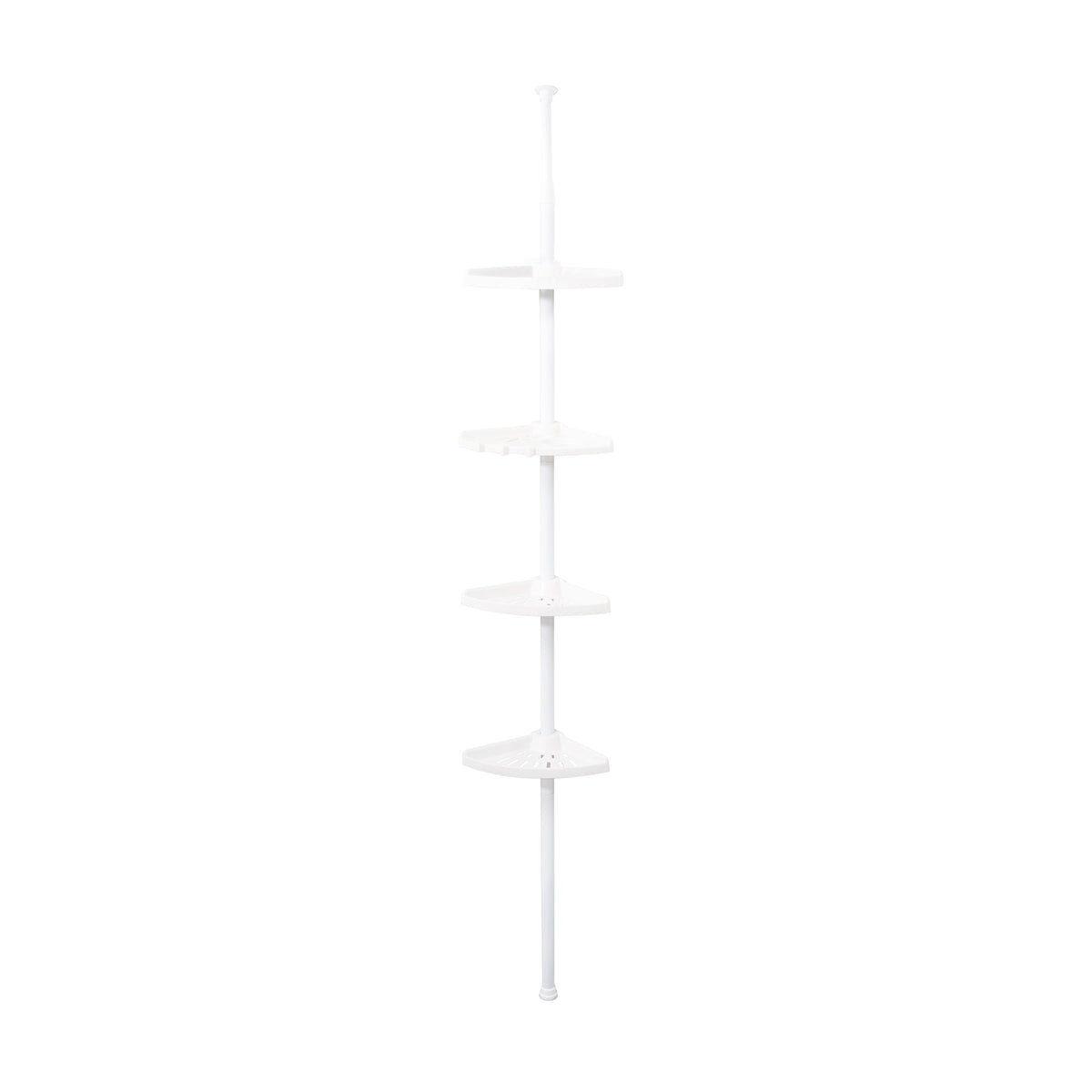 Gina white extendable shower corner shelf