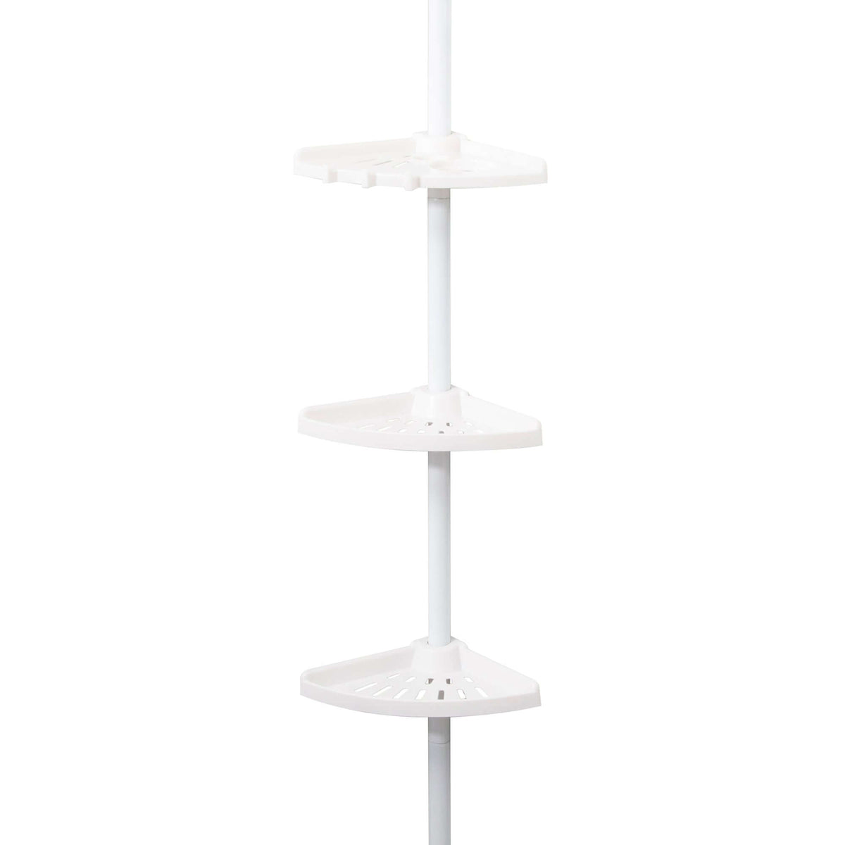 Gina white extendable shower corner shelf