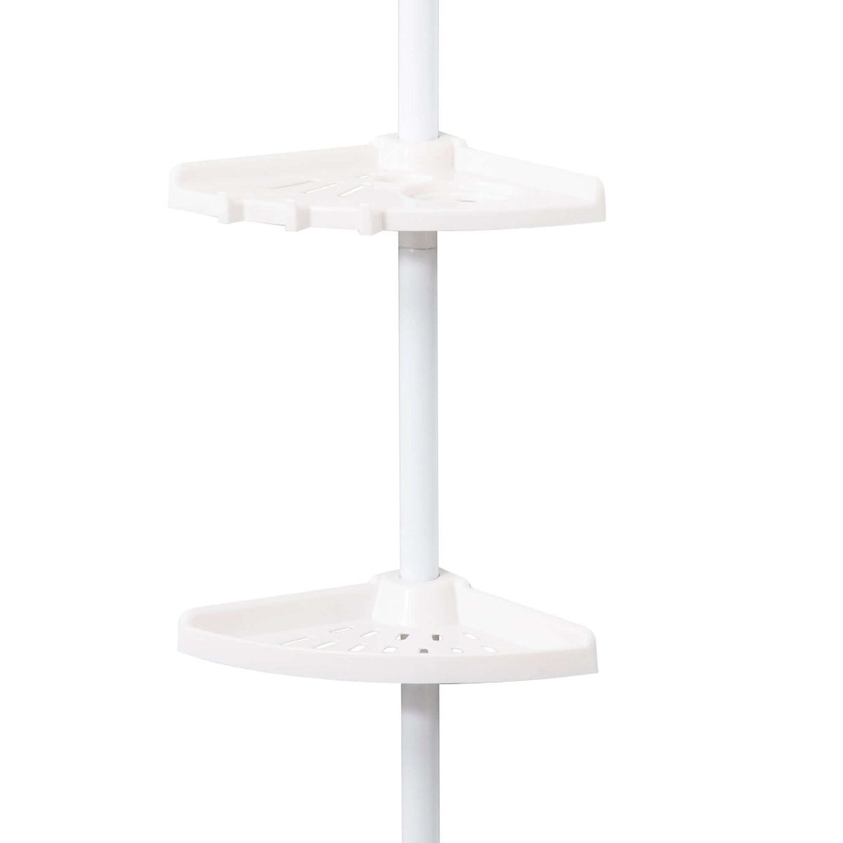 Gina white extendable shower corner shelf